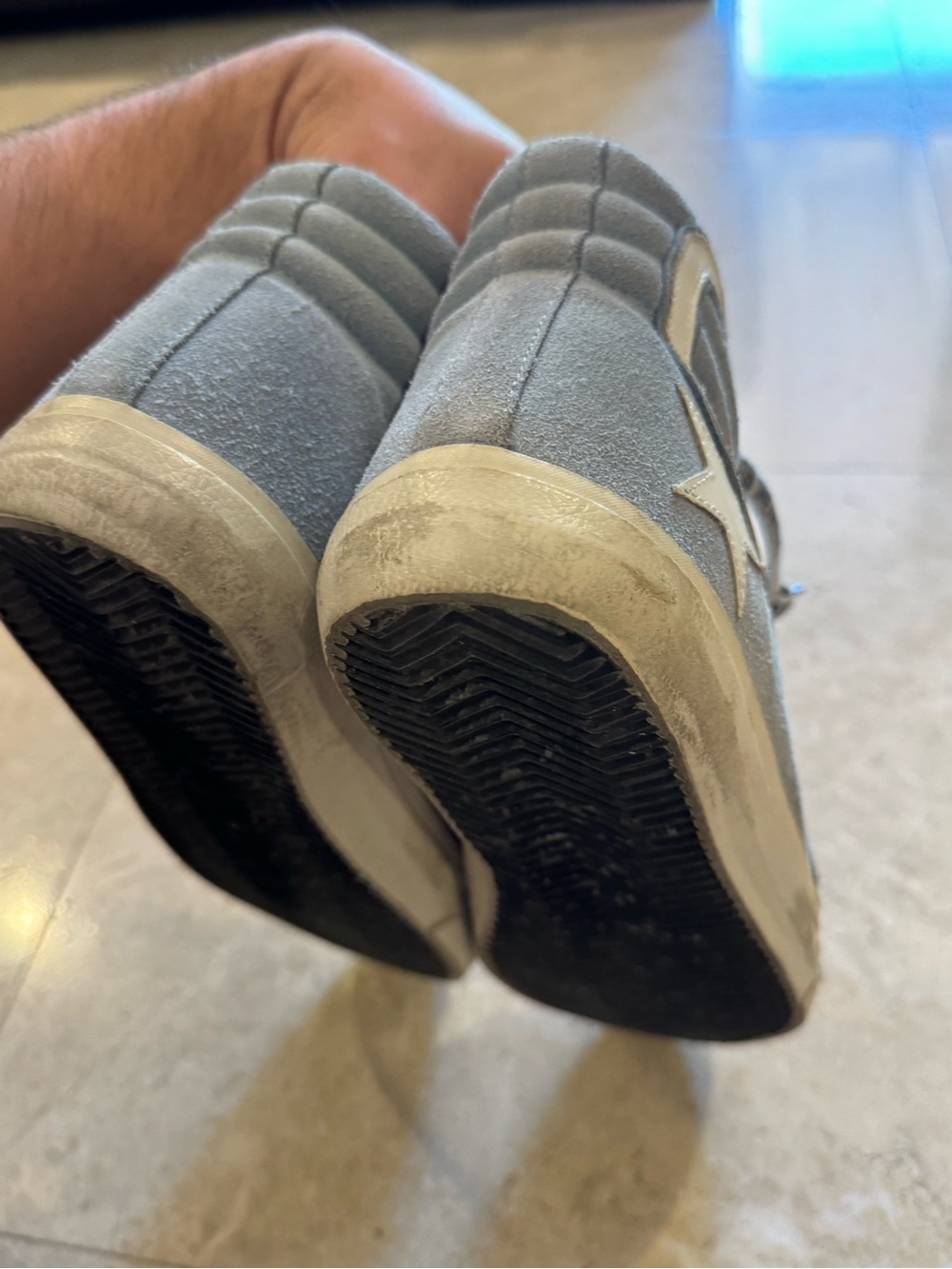 Golden Goose Light Blue Suede Slide Sneakers Size 12 - Picture 7 of 10